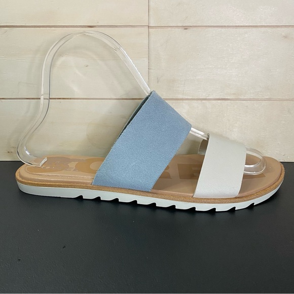 Sorel Shoes - Sorel Ella 2 Slide Sandals Women's Size 7 Shoes Blue White Leather NL4662-461